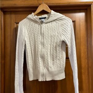 Women’s knit cardigan tan/cream small S Gap stretch